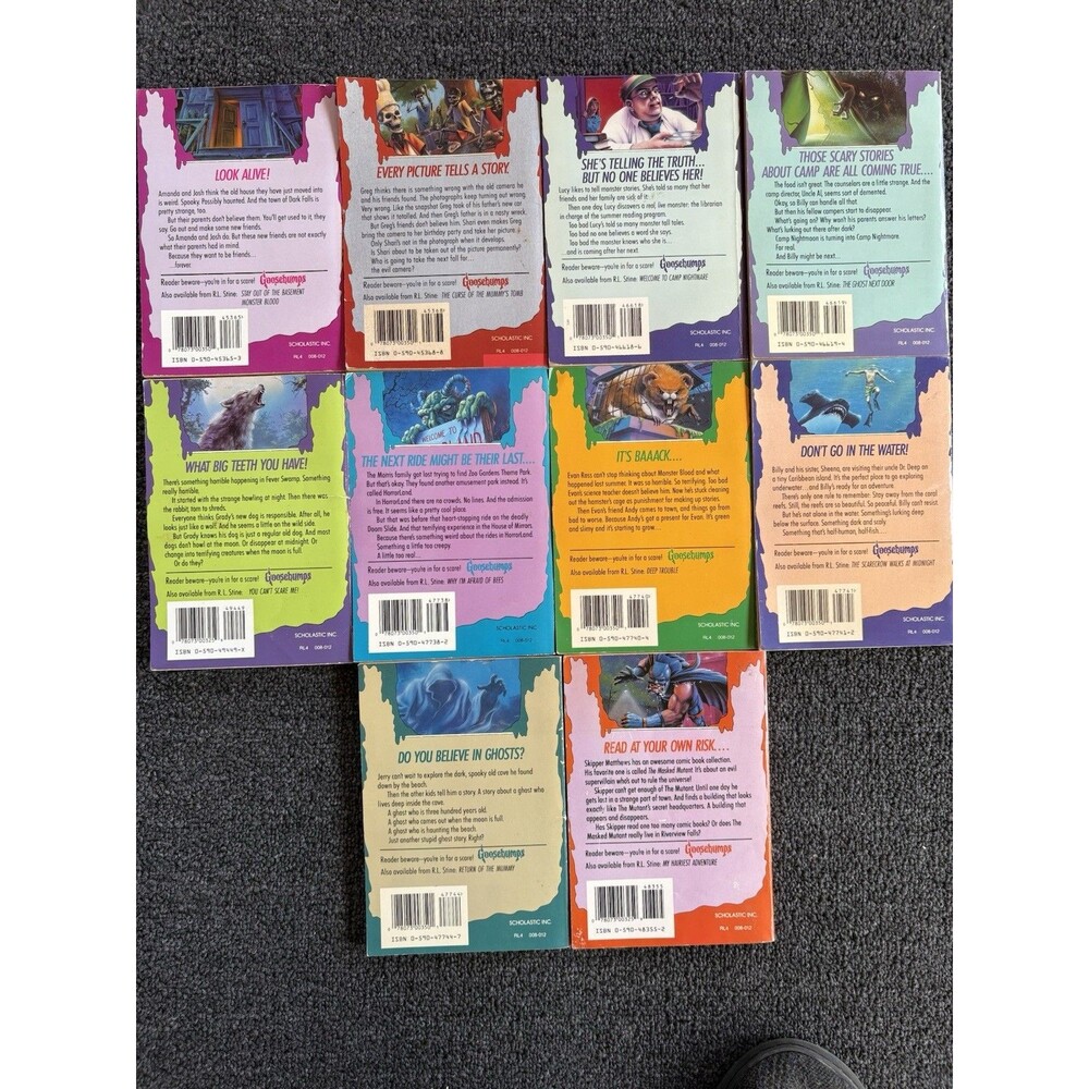 Goosebumps Lot of 10 First Printing Paperbacks R.L. Stine Scholastic 1990s - Picture 2 of 16